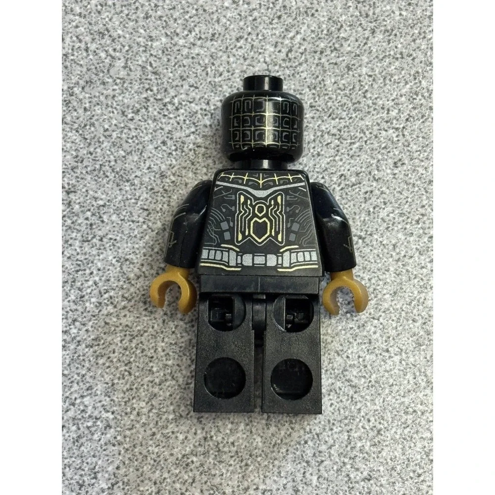 LEGO Spider-Man Minifigure Black and Gold Suit No Way Home Marvel Super Heroes